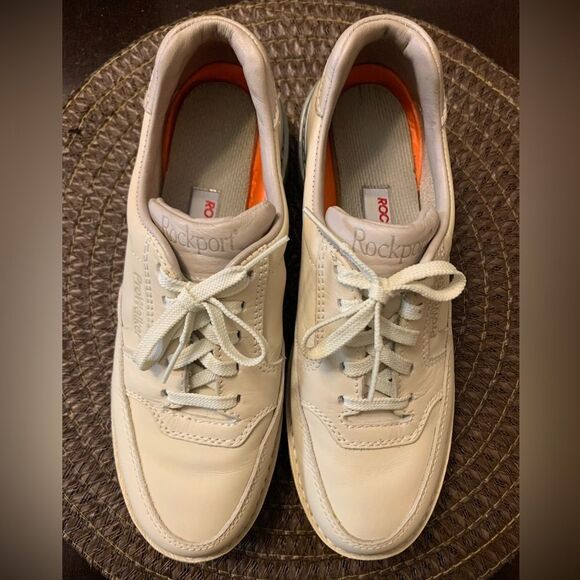 Women's Rockport W2314 Beige Pro-Walkers Vibram Leather Walking Shoes Size 7 EUC - Picture 10 of 11